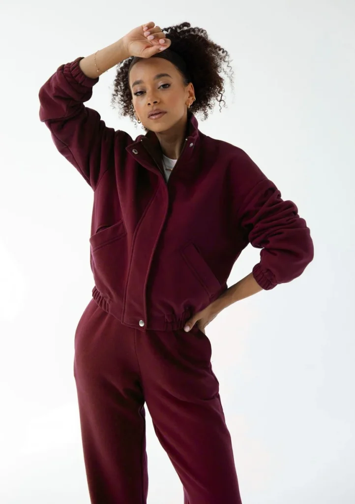 Tide - Rozpinana bluza bomberka Bordo