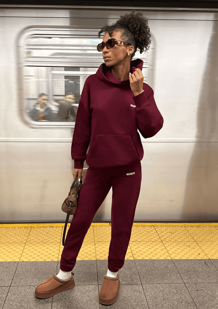 Pure - Bluza z kapturem Deep Cherry