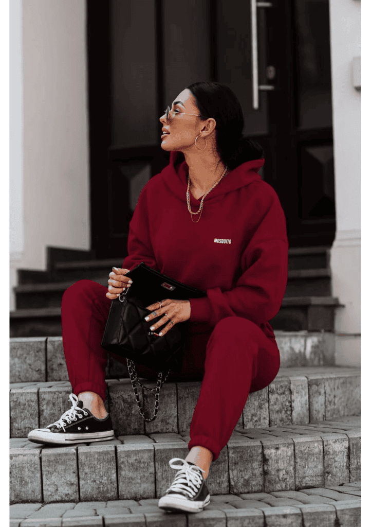 Pure - Bluza z kapturem Deep Cherry