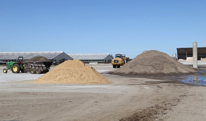 Flush flume and sand separation on dairy farm Flush flume and sand separation on dairy farm