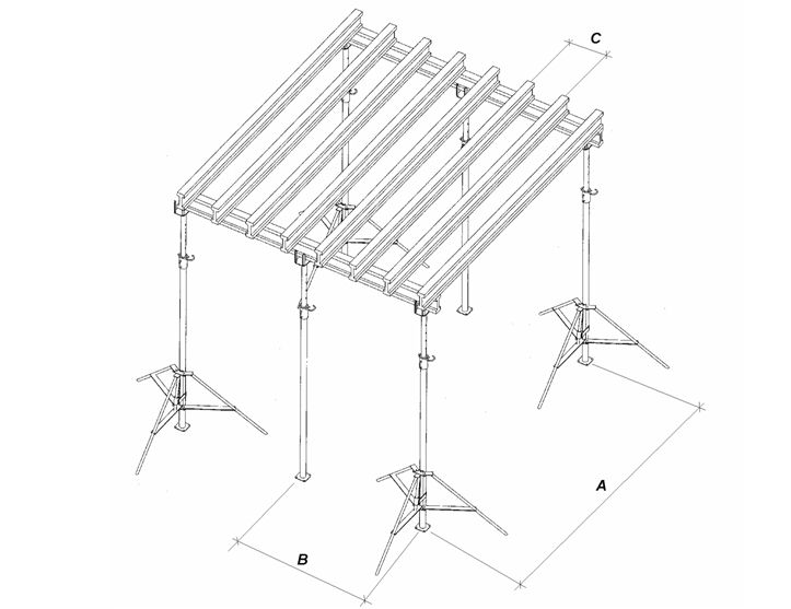 Схема опалубки перекрытий