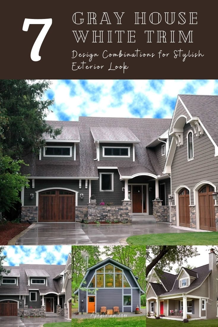7 Awesome Gray House White Trim Design Combinations for Stylish ...