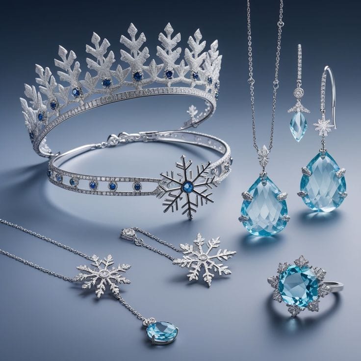 perhiasan dan aksesoris pernikahan ala Princess Elsa 