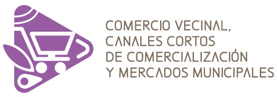 Isotipo morado del Eje Comercio con timeline