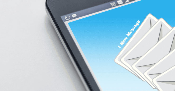 new emails arrive on phone inbox