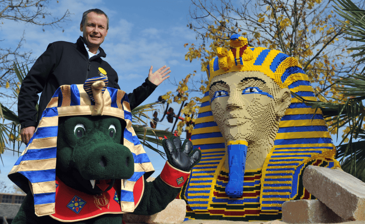 Foto: LEGOLAND® Deutschland, Riesiger LEGO® Pharao-Kopf prophezeit große Investitionen im LEGOLAND® Deutschland 2013