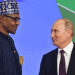 President Muhammadu Buhari and President Vladimir Putin at October 2019 summit meeting in Sochi