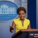 Principal deputy press secretary Karine Jean-Pierre, the first Black woman to speak for the White House in three decades, holds a press briefing at the White House, in Washington, U.S., May 26, 2021. REUTERS/Evelyn Hockstein