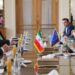 Iran's Foreign Minister Hossein Amir-Abdollahian (L) meets Josep Borell, the High Representative of the European Union for Foreign Affairs and Security Policy (R), and Deputy Secretary-General of the European External Action Service (EEAS) Enrique Mora (2nd-R) at the foreign ministry headquarters in Iran's capital Tehran on June 25, 2022. - ATTA KENARE/AFP via Getty Images