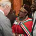 King Charles chats with guests at a reception for the Kenya diaspora at Buckingham Palace on October 24. Aaron Chown/WPA Pool/Getty Images
