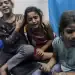 Palestinian children injured in an Israeli air strike await treatment at the Nasser hospital in Khan Yunis in the southern of Gaza Strip, on October 17, 2023.