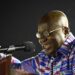 President and candidate of the ruling New Patriotic Party (NPP) Nana Akufo-Addo addresses supporters during the final day of campaigning at James Town in Accra, on December 5, 2020. - Defeaning vuvuzelas and party songs took over Ghana's capital Accra on Saturday, the final day of campaigning ahead of presidential and parliamentary elections. Twelve candidates, including three women, are vying for the west African nation's top job, but Monday's vote is essentially a fight between President Nana Akufo-Addo, 76, and former head of state John Mahama. (Photo by PIUS UTOMI EKPEI / AFP)