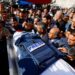 Mourners attend the funeral of Palestinian journalist Mohammed Abu Hatab, who was killed by an Israeli strike in Khan Yunis, southern Gaza Strip, Nov. 3, 2023. (Reuters)