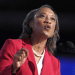Outgoing U.S. Sen. Laphonza Butler (D-Calif.) speaks at this year's Democratic National Convention in Chicago. ((Robert Gauthier / Los Angeles Times)) © (Robert Gauthier / Los Angeles Times)