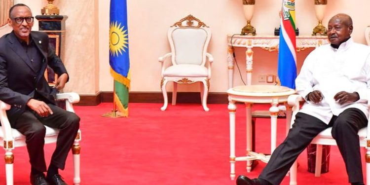 Rwandan President, Paul Kagame, President Museveni of Uganda