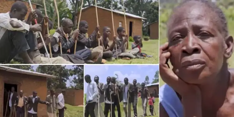 Agnes Nespondi and her 11 blind Children