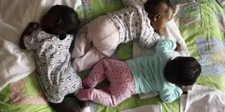 In this photo taken Wednesday, Feb. 1, 2017, freshly bathed abandoned babies lay on...   - 
Copyright © africanews
Denis Farrell/Copyright 2017 The AP. All rights reserved.