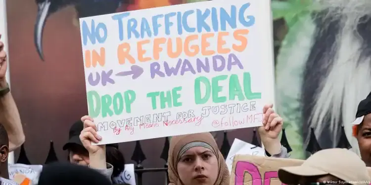 Under the British government's controversial policy, over 30 asylum-seekers would be flown on a one-way trip to Rwanda next week
I