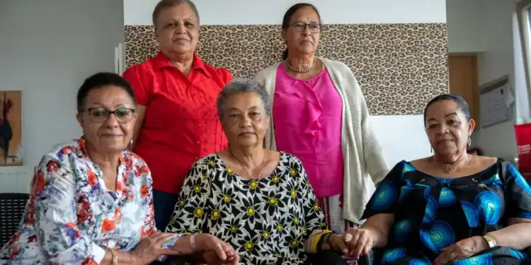 Clockwise from top left, Simone Ngalula, Monique Bitu Bingi, Lea Tavares Mujinga, Noelle Verbeeken and Marie-Jose Loshi pose for a group photo in Brussels on Monday, June 29,   - 
Copyright © africanews
(AP Photo/Francisco Seco, File)