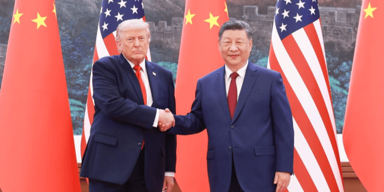 Chinese President Xi Jinping (R) holds talks with US President Donald Trump, who is on a state visit to China, at the Great Hall of the People in Beijing, capital of China, May 14, 2026. /Xinhua