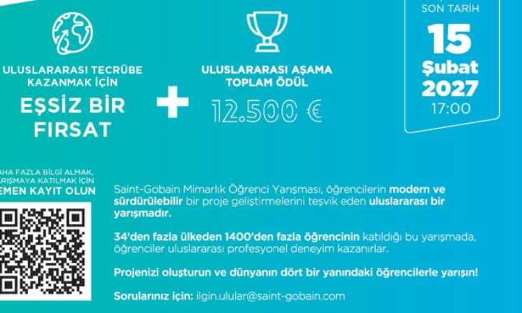 Saint-Gobain Mimarlık Öğrenci Yarışması 2027 için başvurular başladı