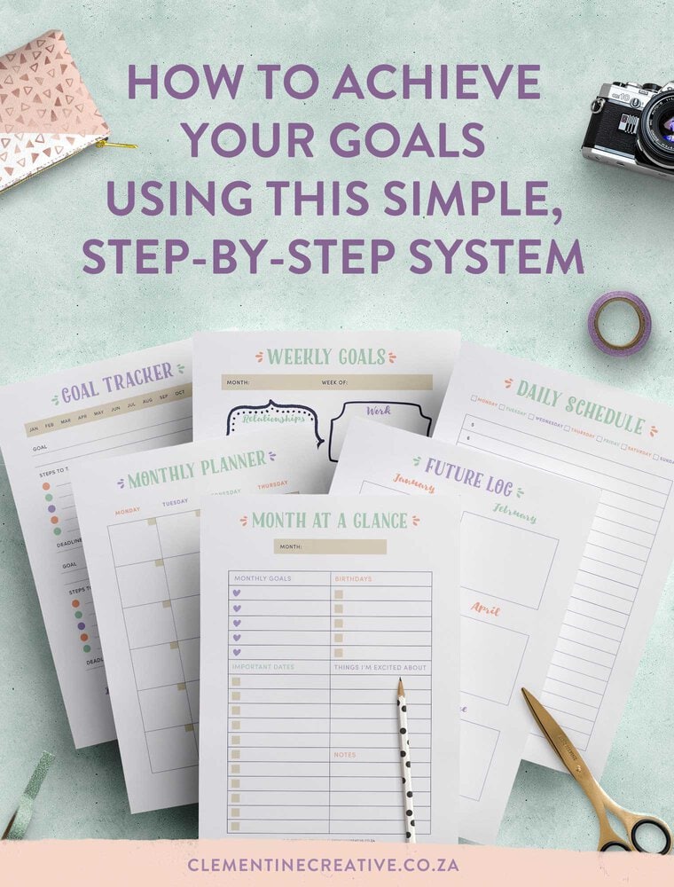 How to set and achieve goals with this simple, step-by-step system. I'll show you how to make goal setting easy and fun! Click here to read more.