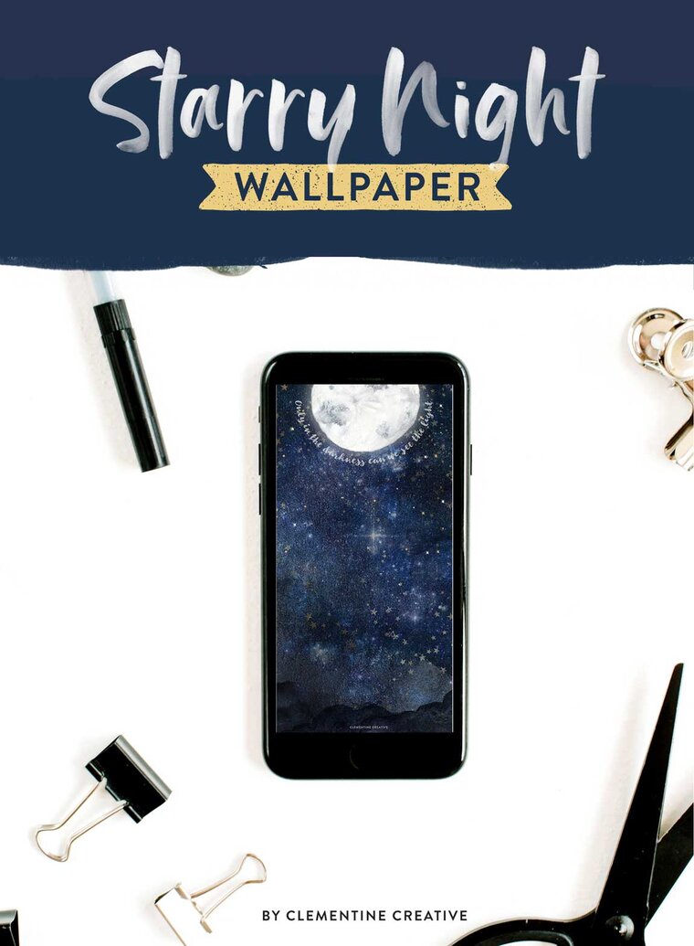 Free starry night sky wallpaper for your mobile phone. Click here to download.