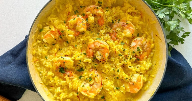Saffron Shrimp Risotto