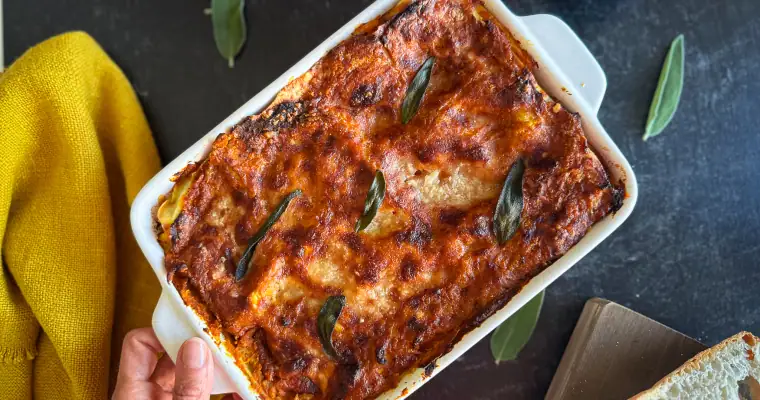 Butternut Squash Lasagna with Ragù Bianco