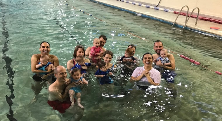 Parent & baby swim lessons at Blue Wave SwimSchool
