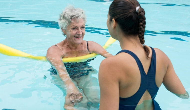 Adult private swim lessons