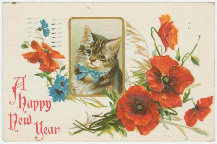 A happy New Year, 1909. Via NYPL