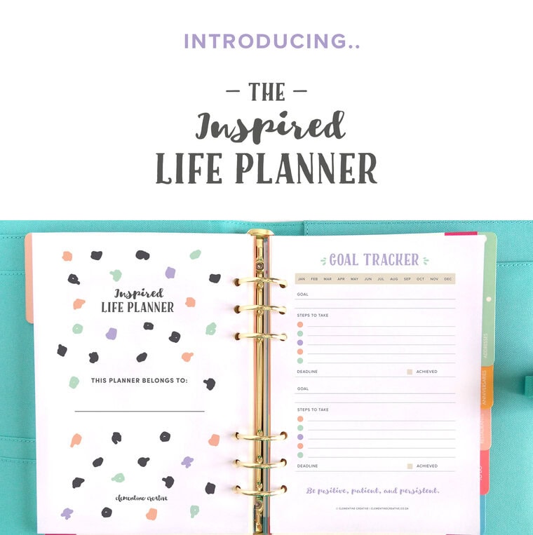 Inspired Life Planner Kit - 60 printable pages to help keep you organised