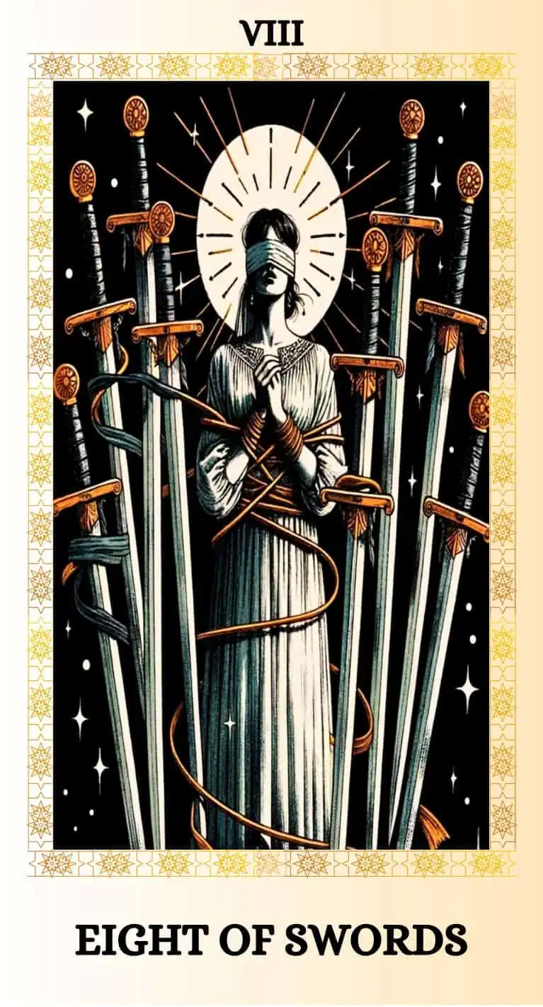 eight of swords minor arcana card
