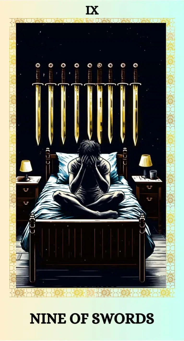 nine of swords tarot card