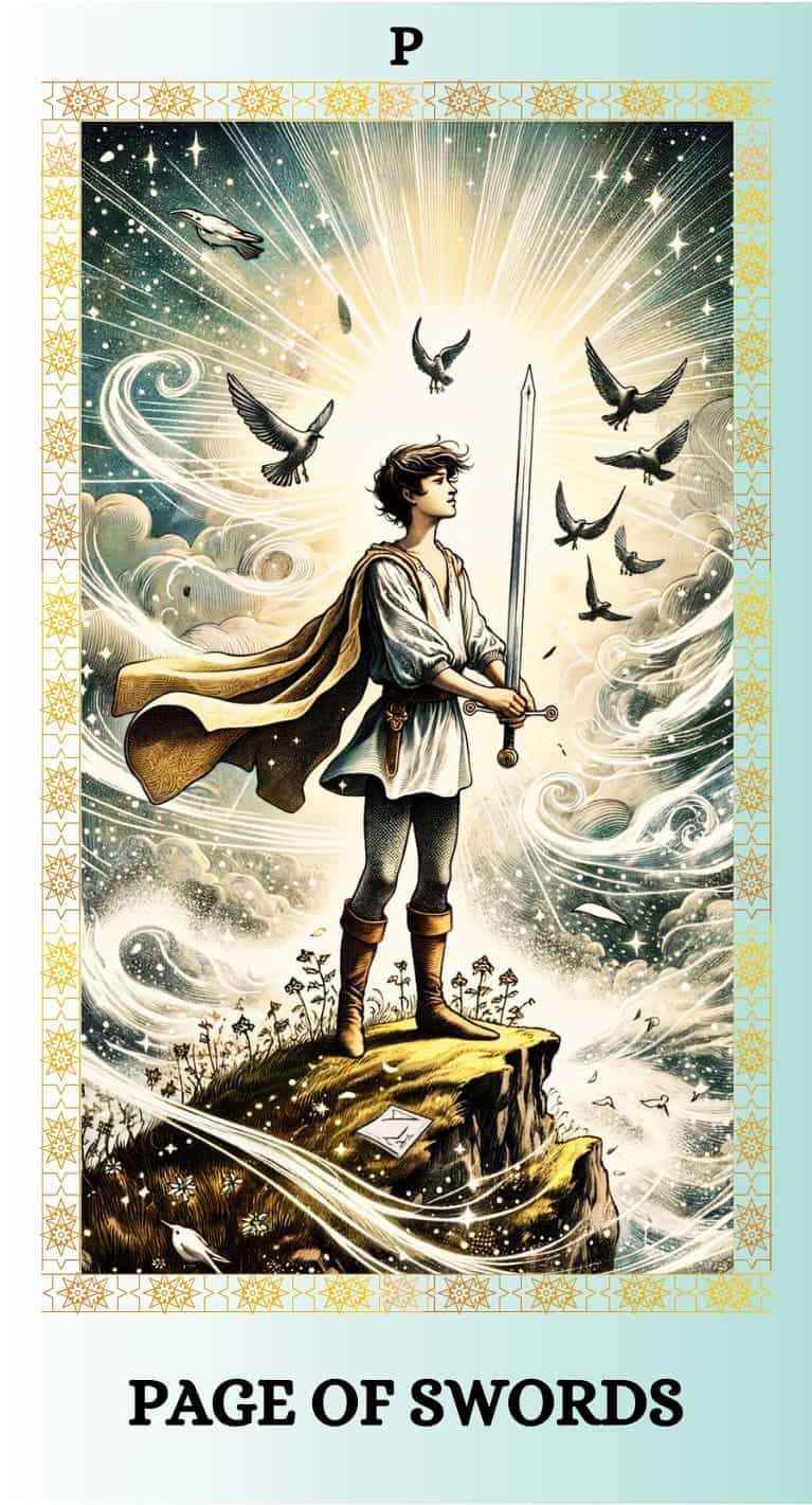 page of swords tarot card