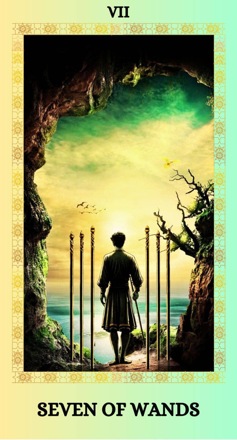 seven of wands tarot card