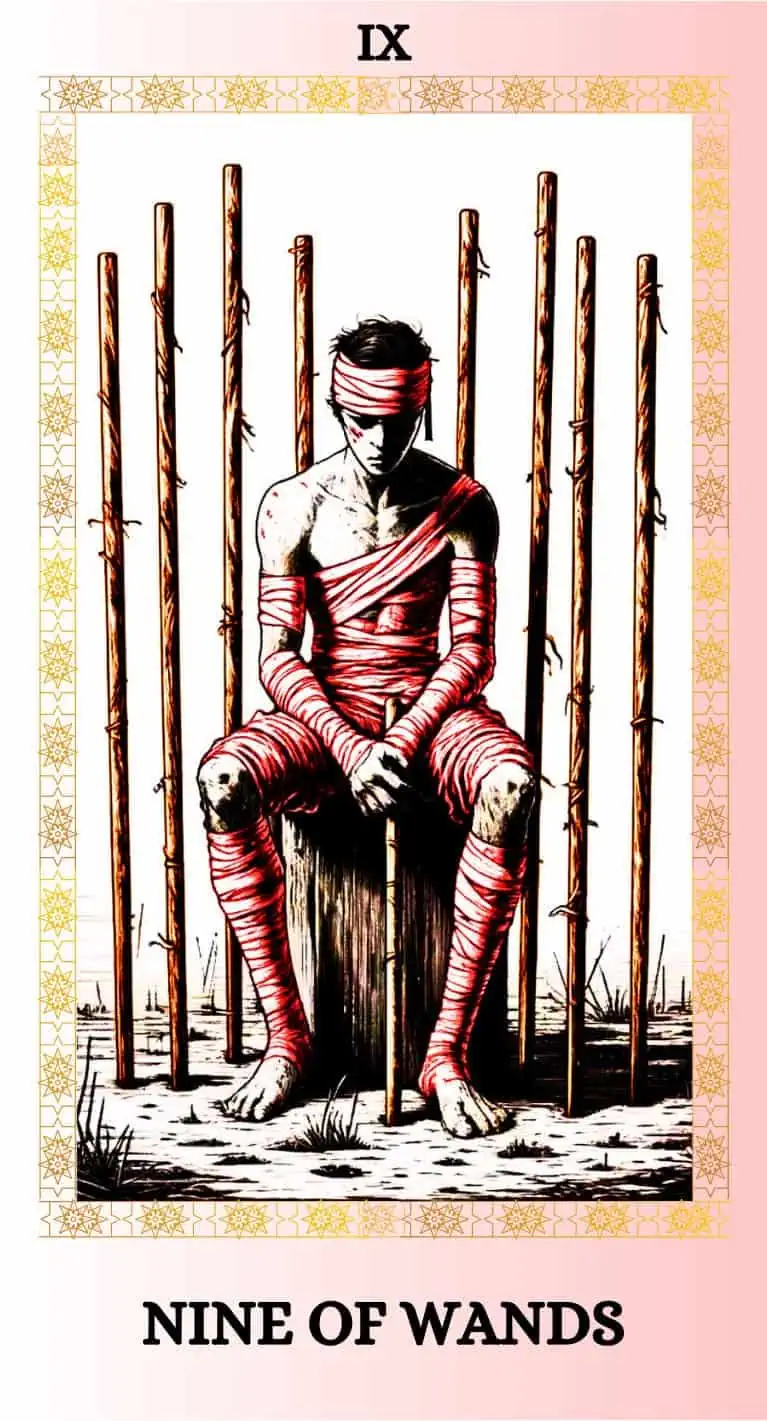 nine of wands tarot card