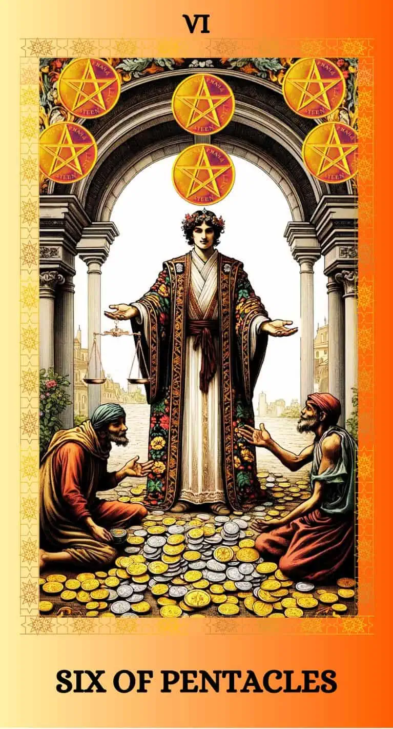 six of pentacles tarot card