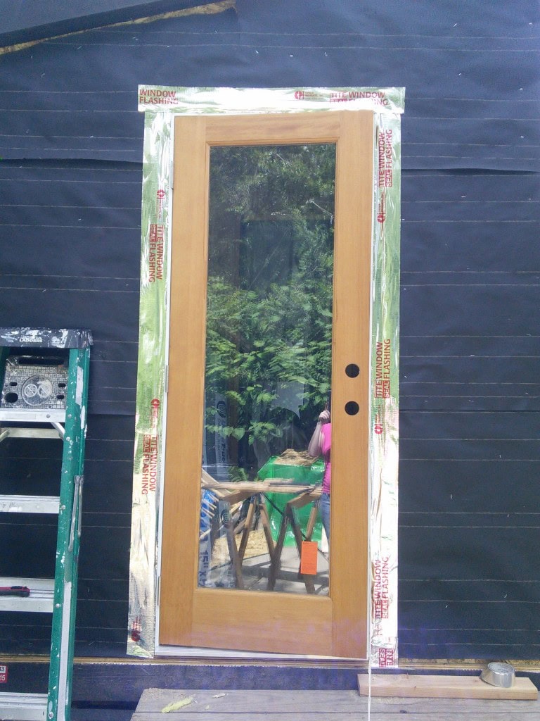 Door flashed.