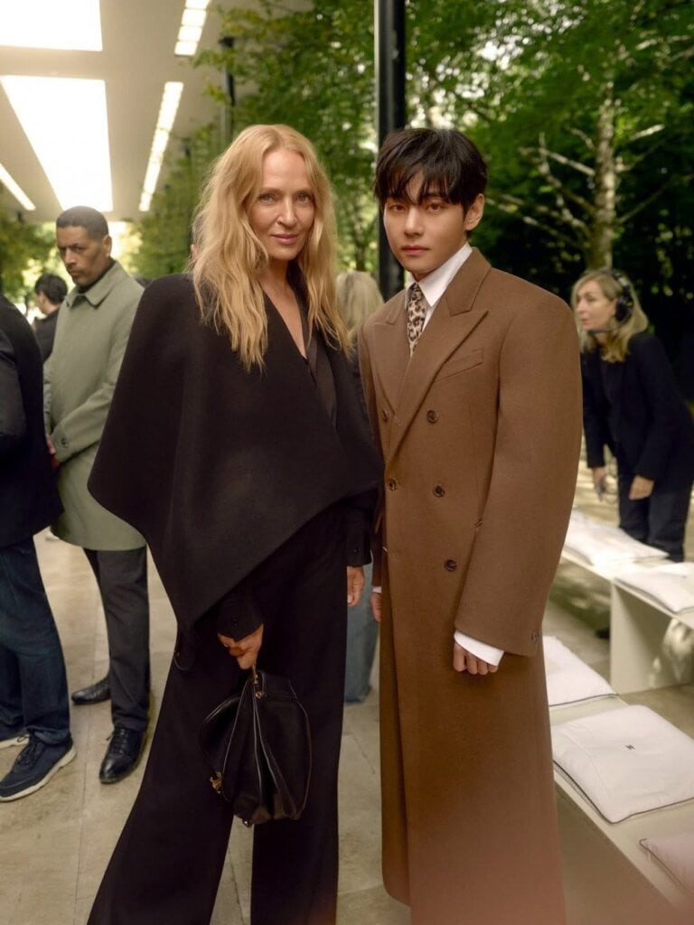 Uma Thurman bertemu V BTS