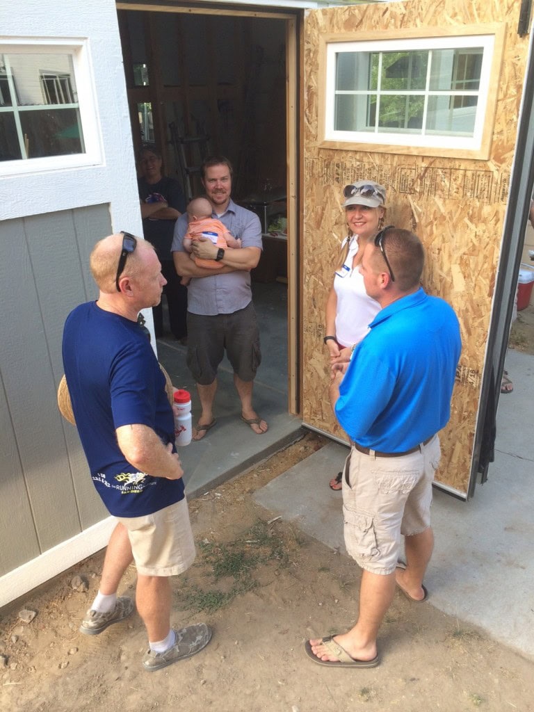 Other local tiny house builders, Ryan and Jesse, and James/Hazel duo in the back!