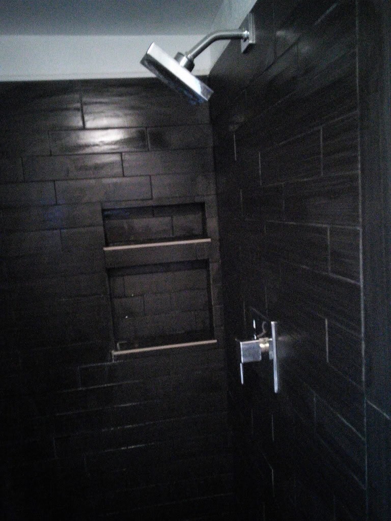 The rest is just shower stuff, I will do a bigger update on this once it's done, we are mid re-do right now!  This is the before picture though...