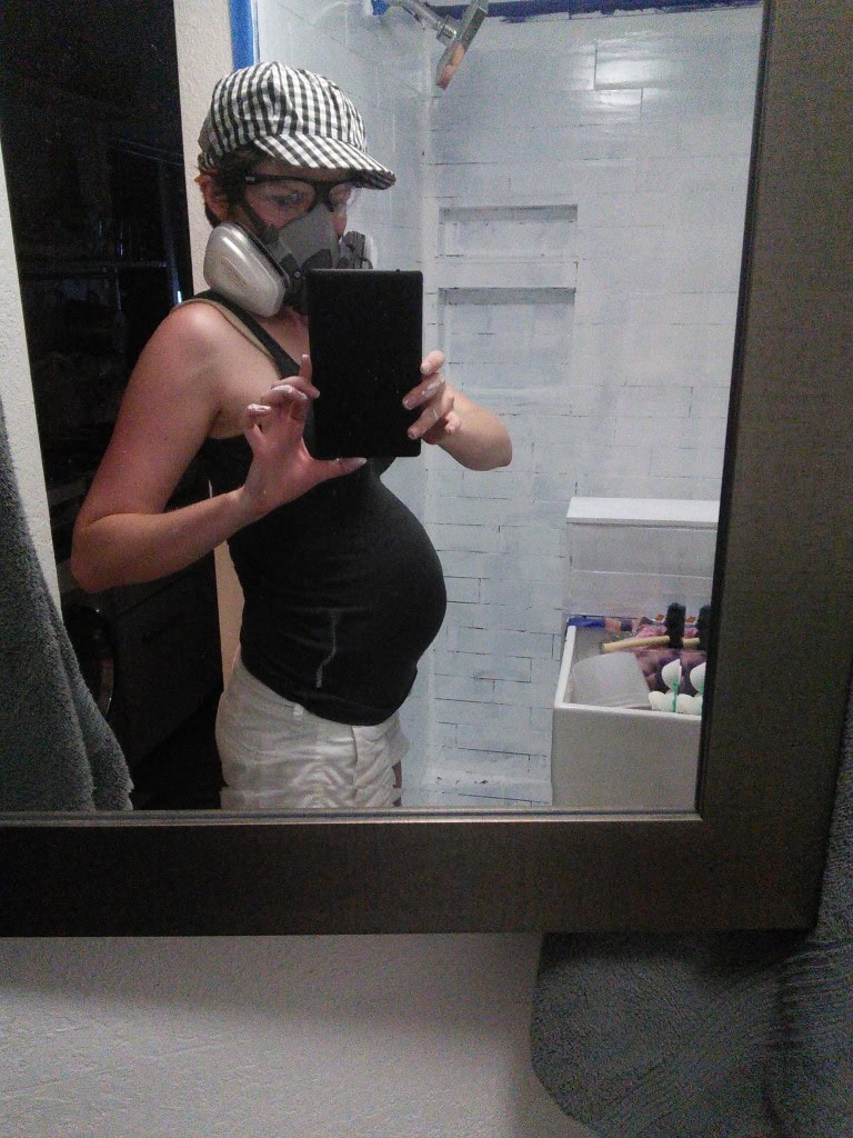 I promise I was safe!  27 week belly BTW :) 