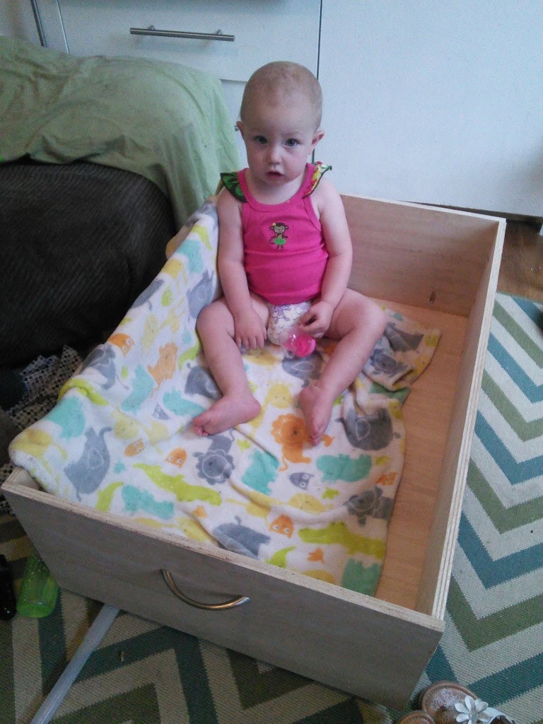 I mis measured, of course so they are literally 1/4" too tall to work as is, so for now they sit in the living room and are little play boxes, I'll get them fixed asap!  somehow :)