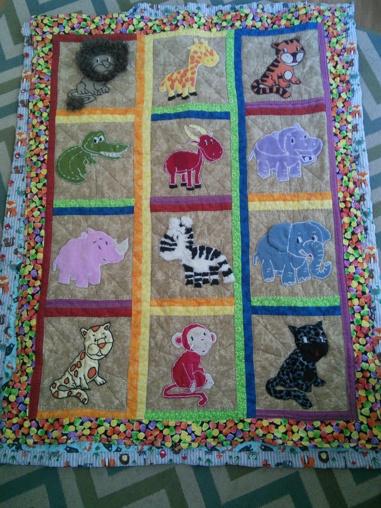 This was the one she made for Hazel, with jungle animals!