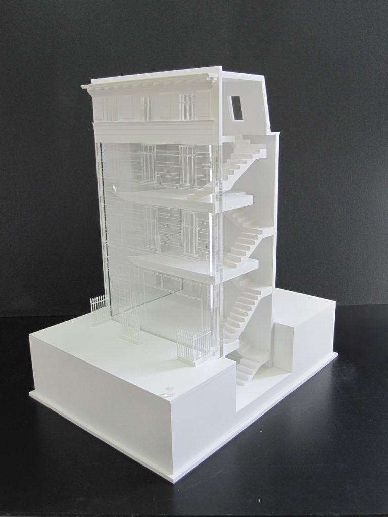maquette de coupe d'une boutique à Londres par ARI