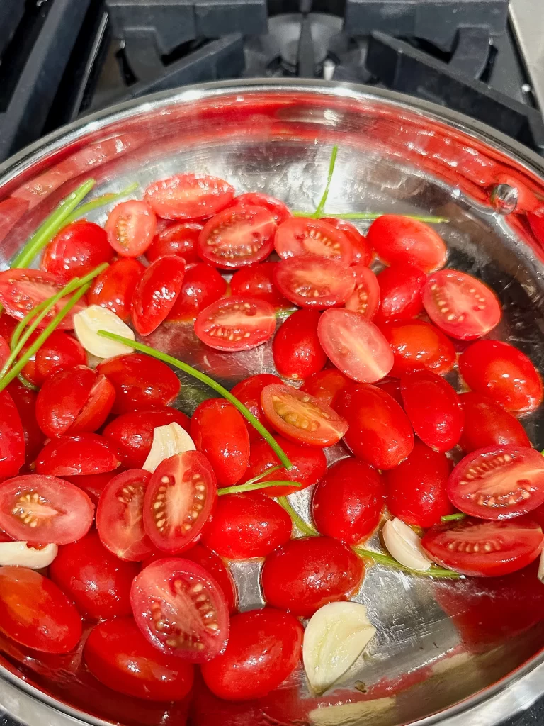 pot with tomatoes