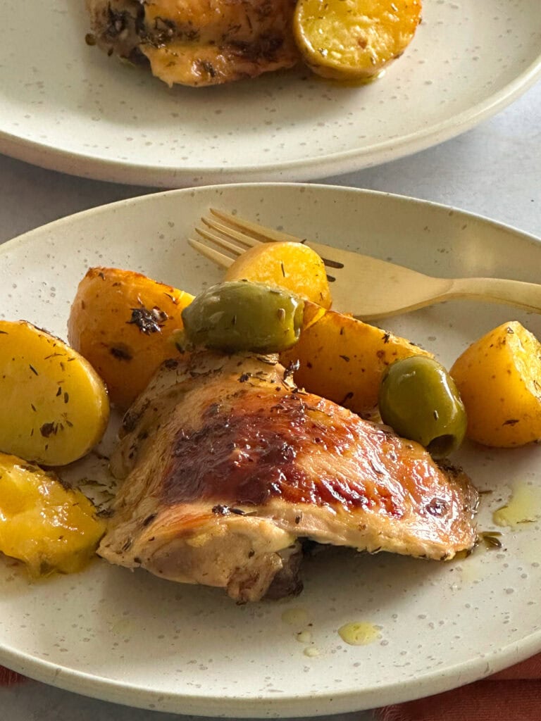 Easy Italian baked chicken and potato dinner