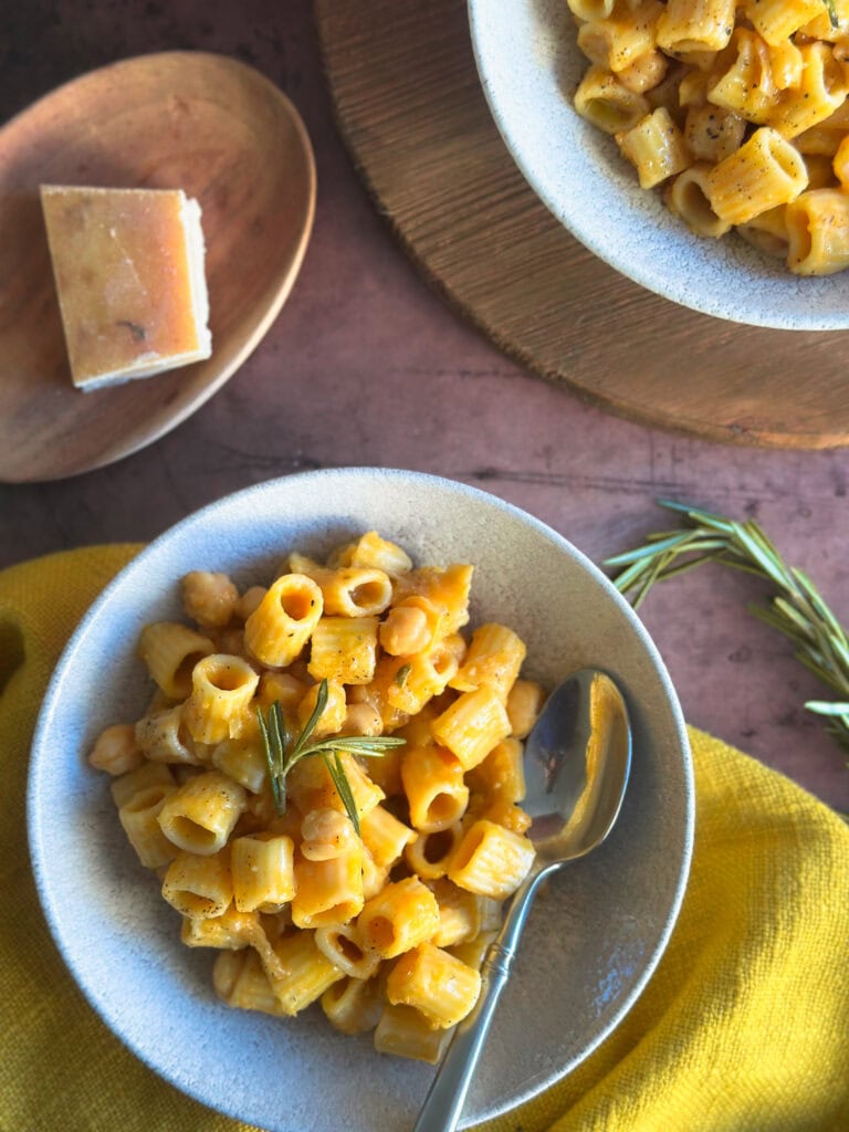 Bowls of Pasta and Chickpeas (Pasta e Ceci)
